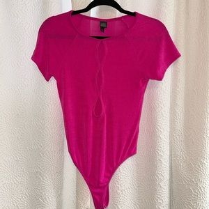 Hot pink bodysuit